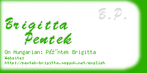 brigitta pentek business card